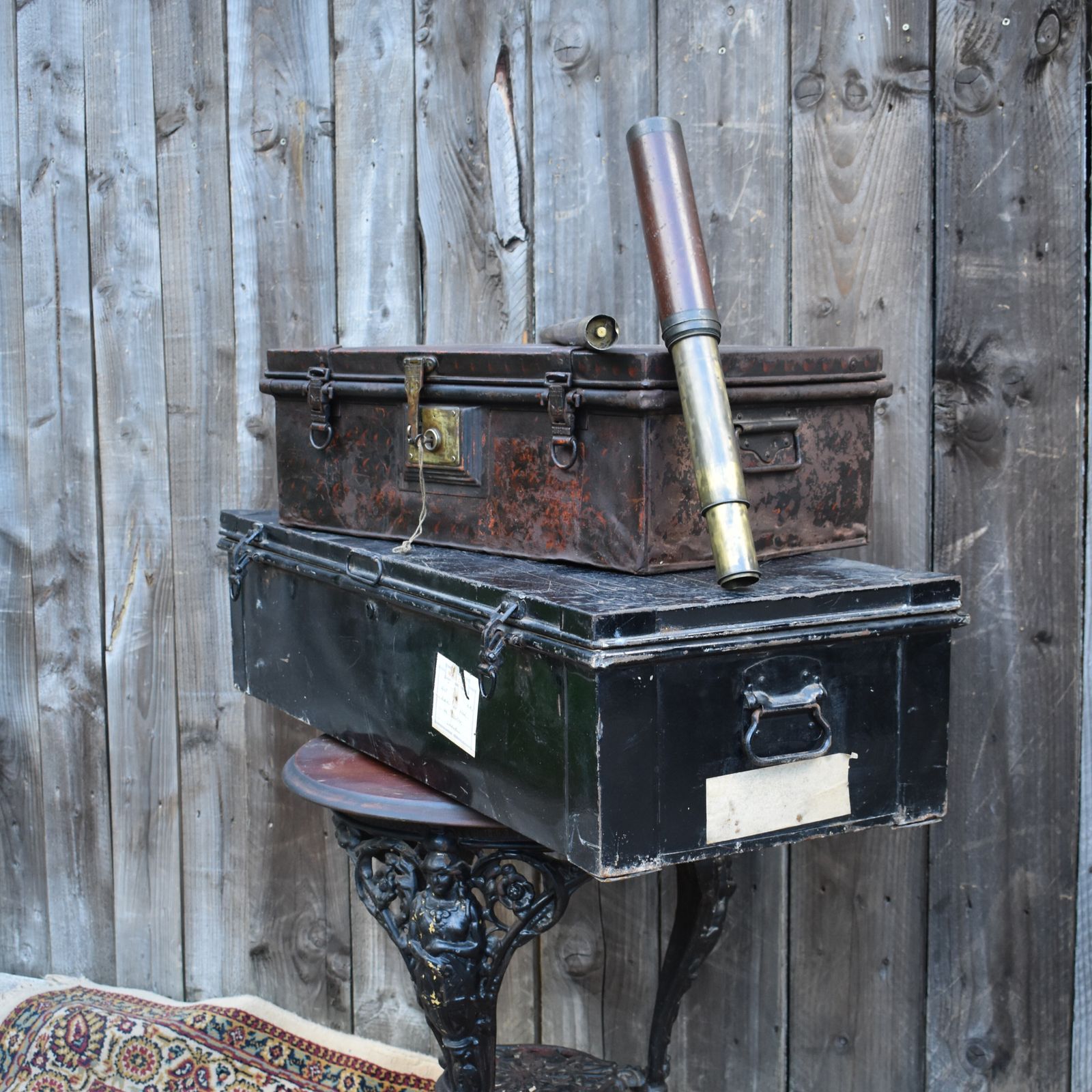 Antique Jones Brothers & Co Toleware Military Army Uniform Travel Trunk England photo furniture
