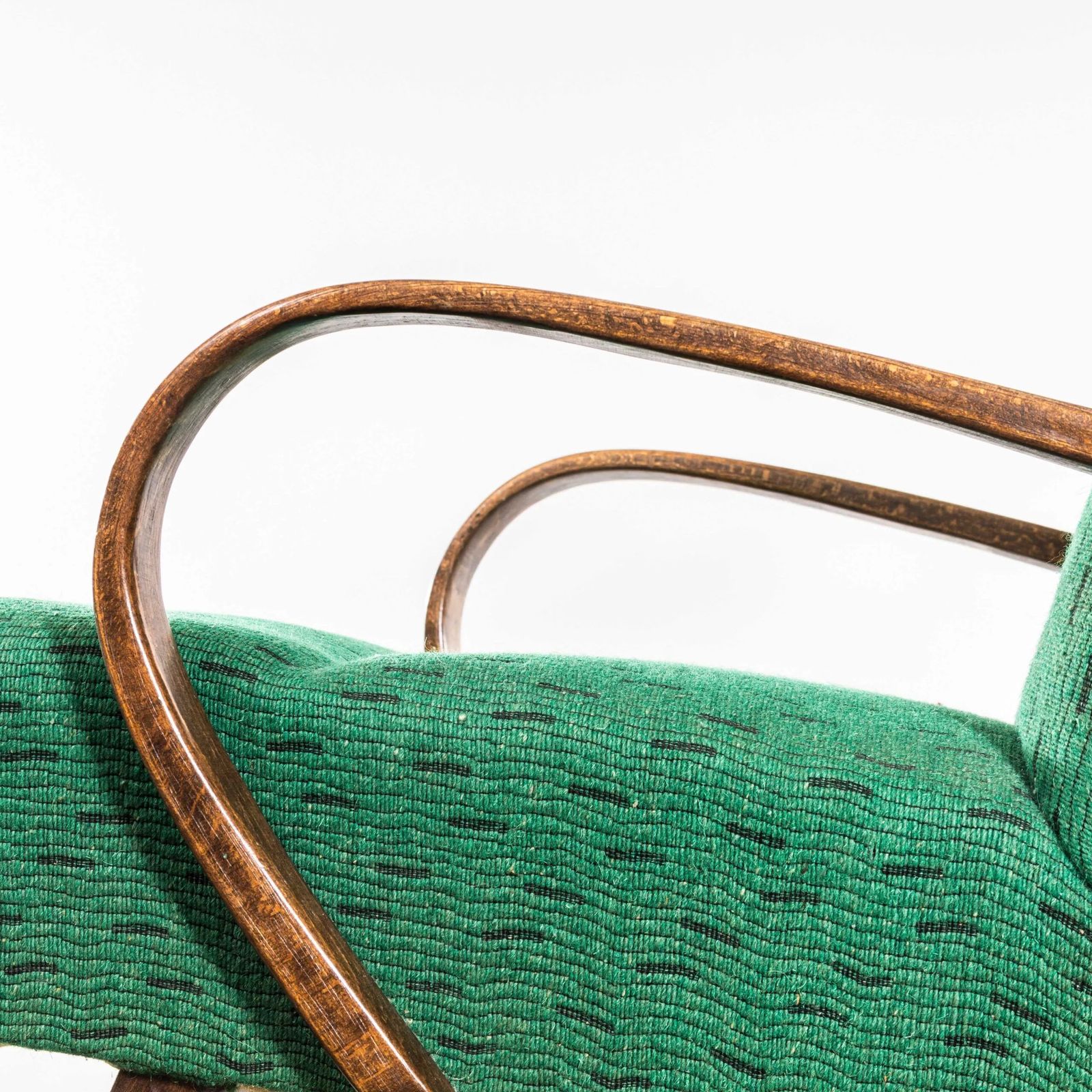 1950’s Jaroslav šmídek Original Armchairs In A Geometric Slub Jacquard – Sprung Seat photo furniture