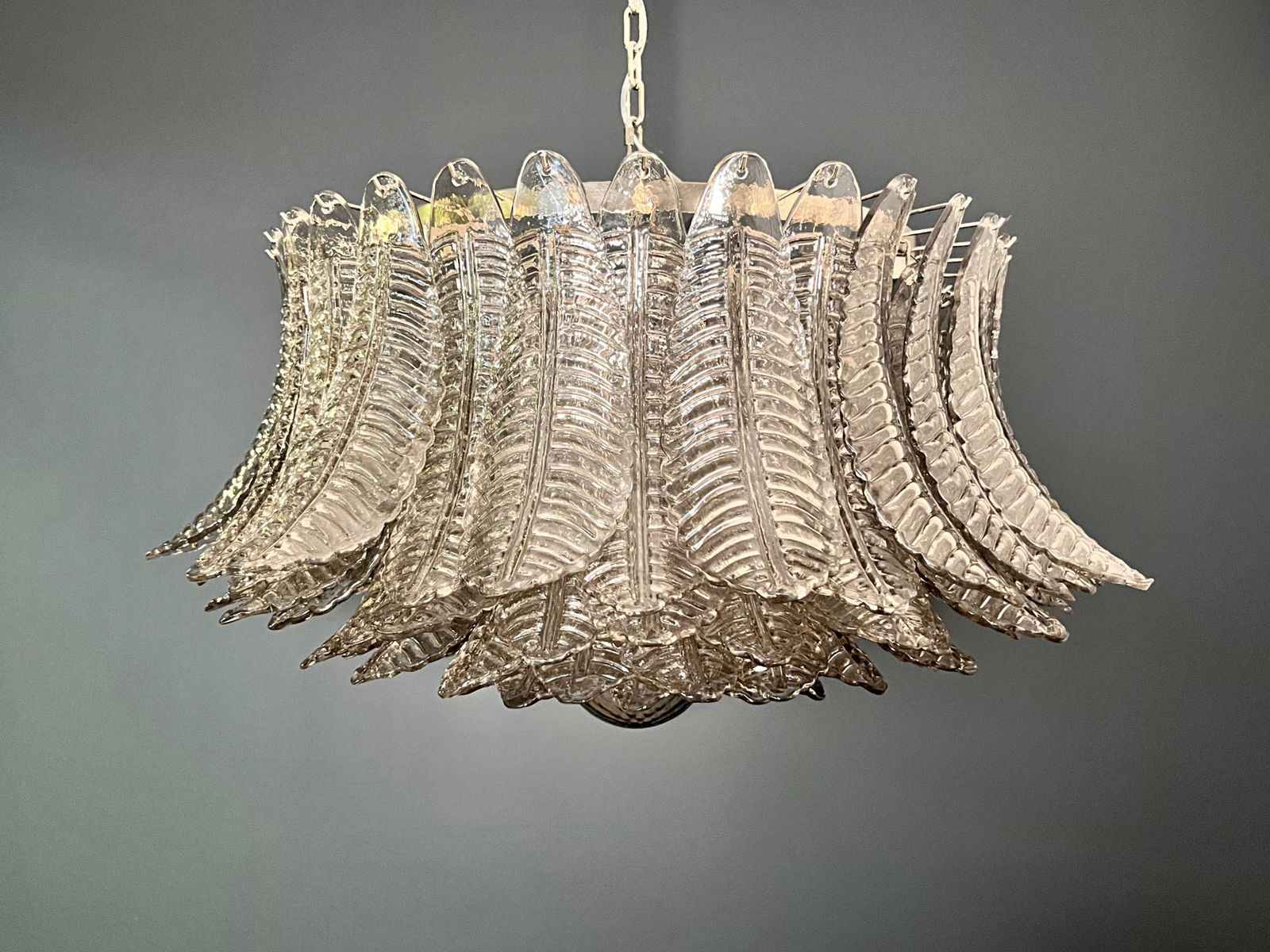Large Murano Glass Chandelier  100 Smoked Felci Glasses photo buy