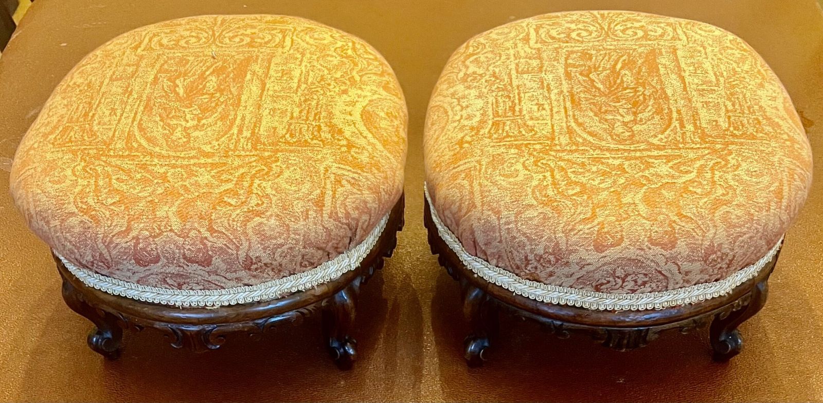 photo furniture Pair Of Victorian Foot Stools