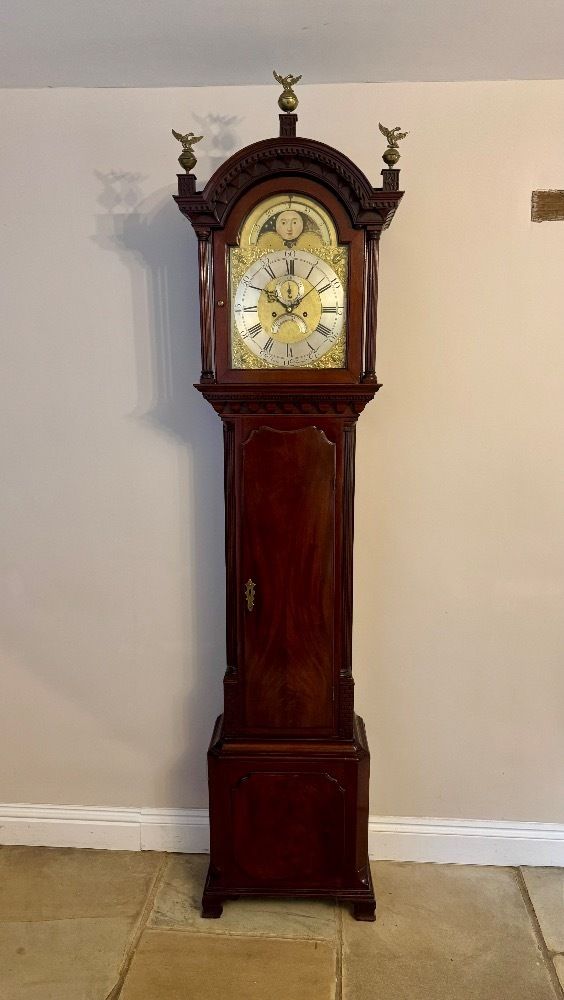 Fantastic Quality Antique George III Mahogany Eight Day Long Case Clock photo for sale