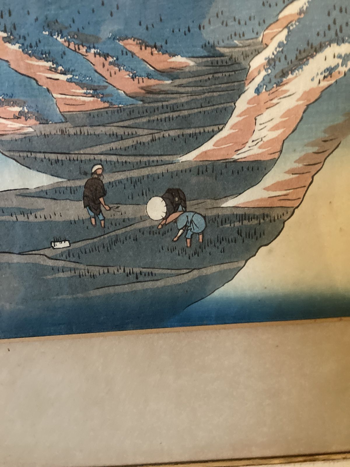 After Utigawa Hiroshige (1797 1858) Landscape Woodblock Print photo vintage