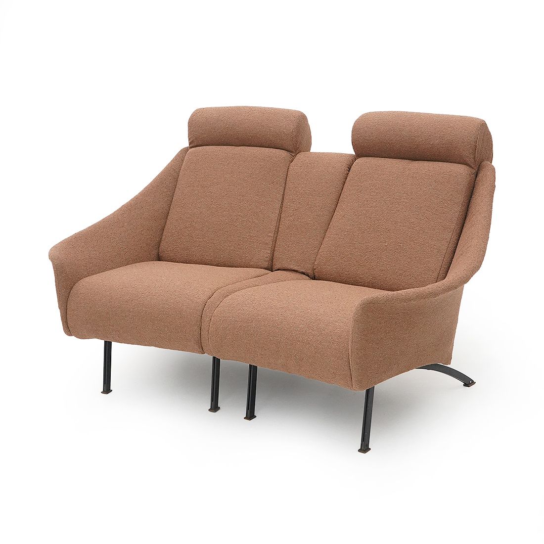 2 Seater Sofa In Hazelnut Bouclé, 1950s photo for sale