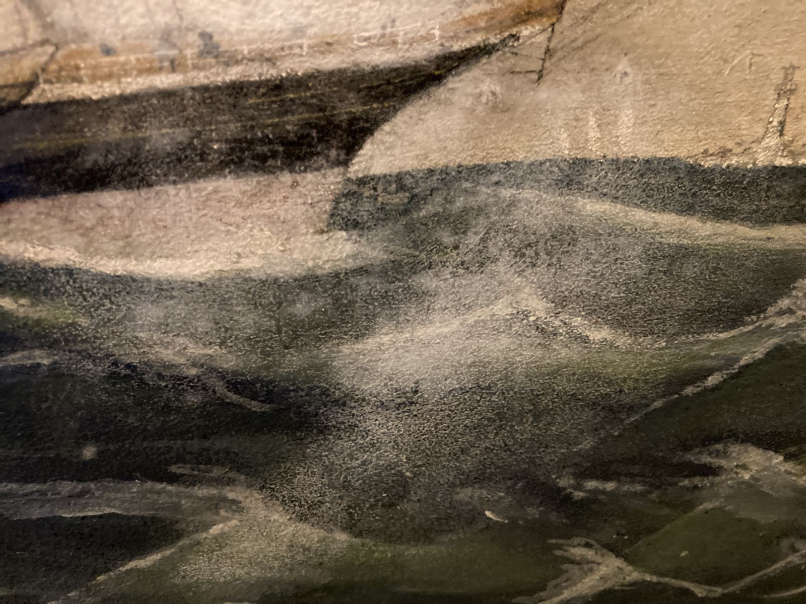 19th Century Oil Painting Steam/ Sailing Ship photo buy