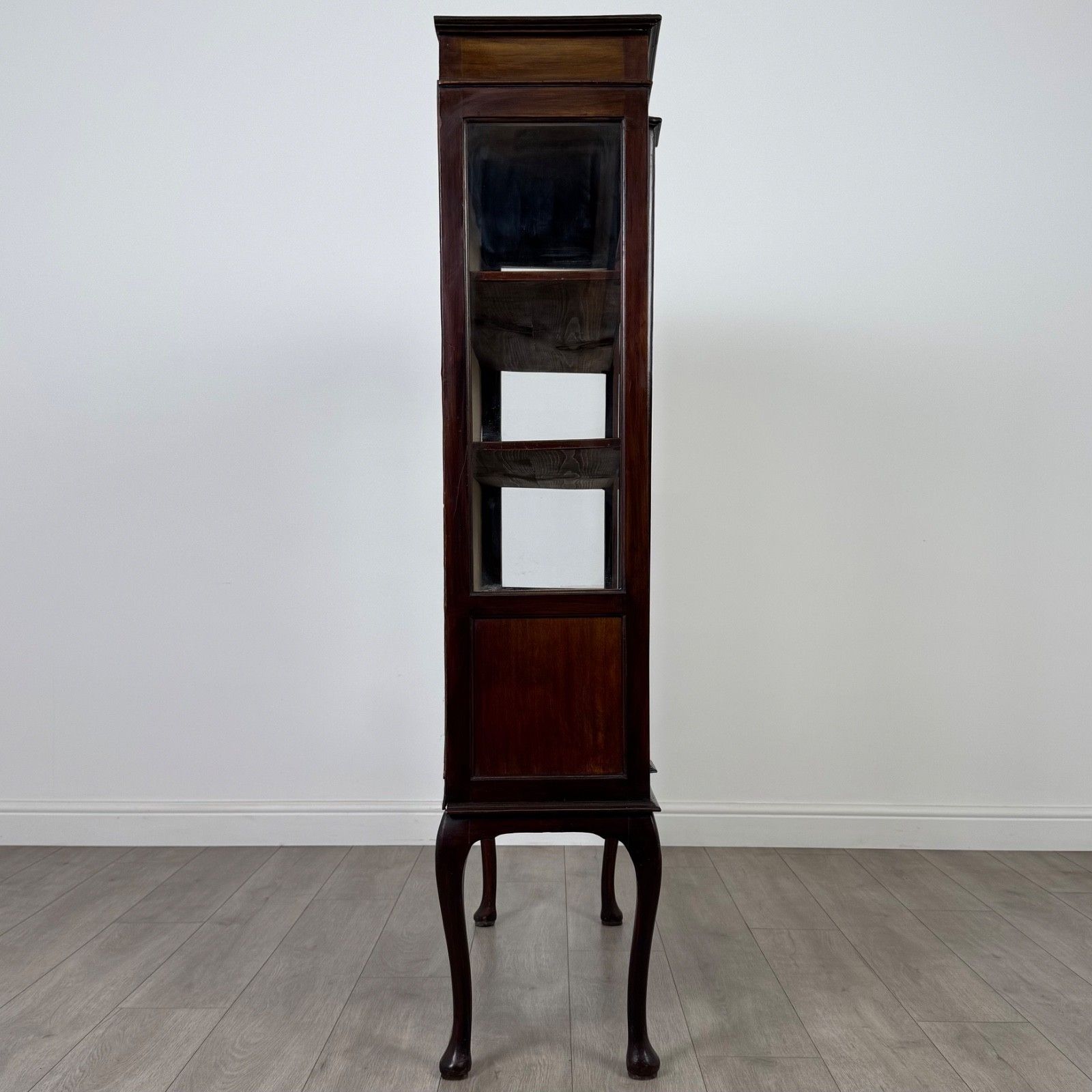 photo furniture Antique 20th Century Glazed Display Cabinet In Mahogany