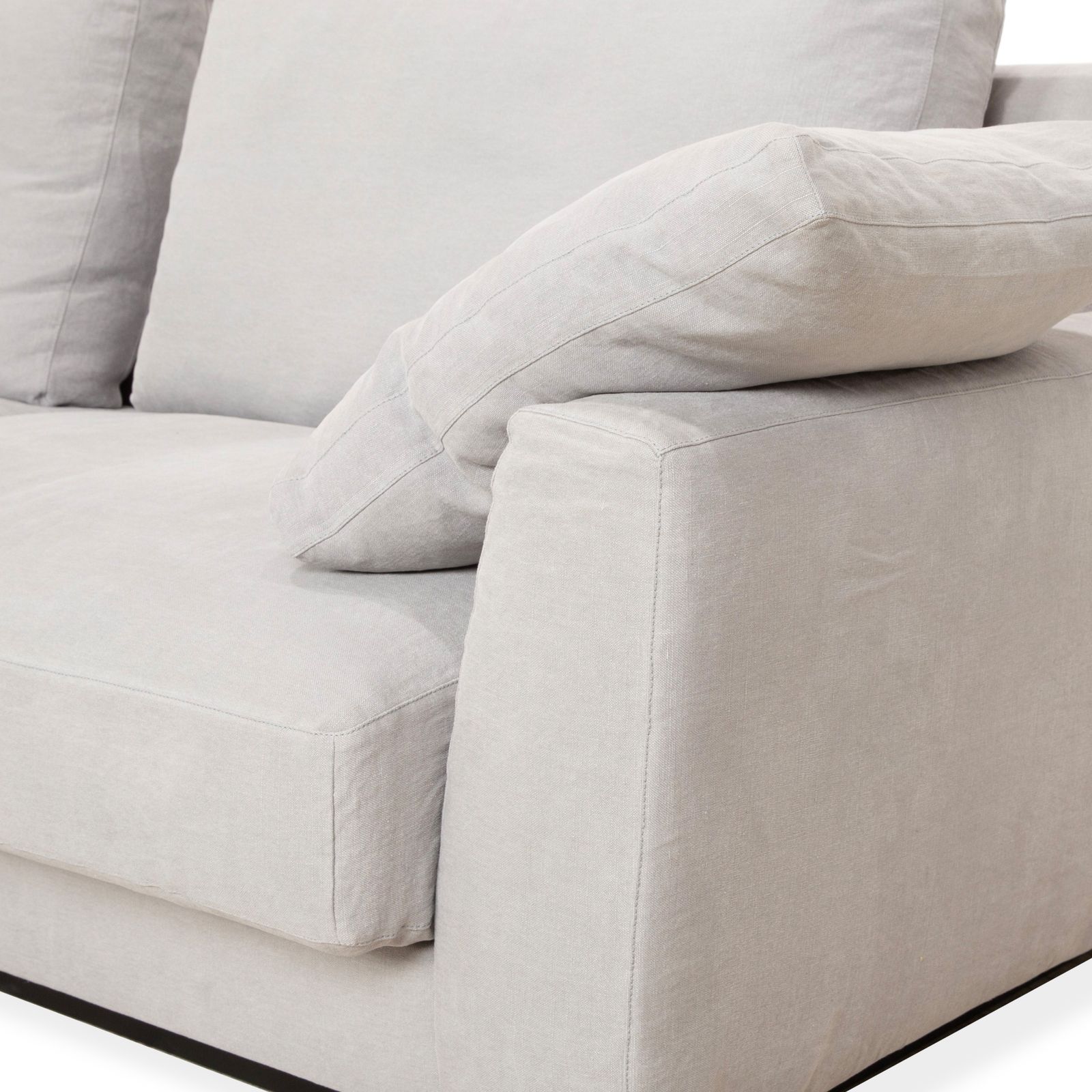 Canapé d'angle Walter Knoll Grand Suite en tissu gris clair et cuir photo Mobilier