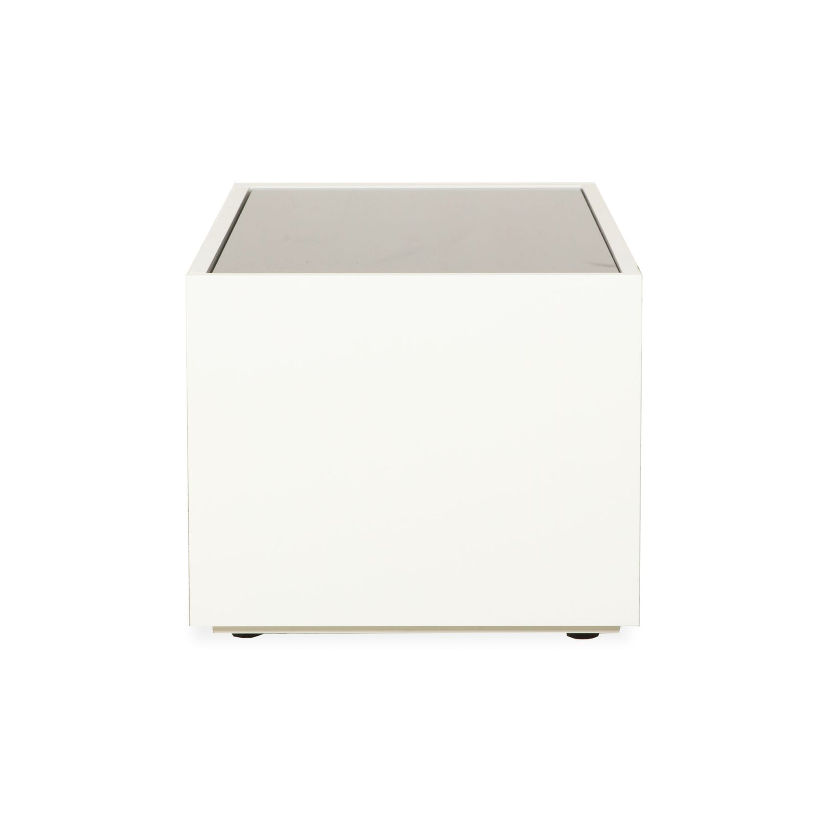 photo for sale Buffet Interlübke Cube en bois, blanc crème, meuble bas TV
