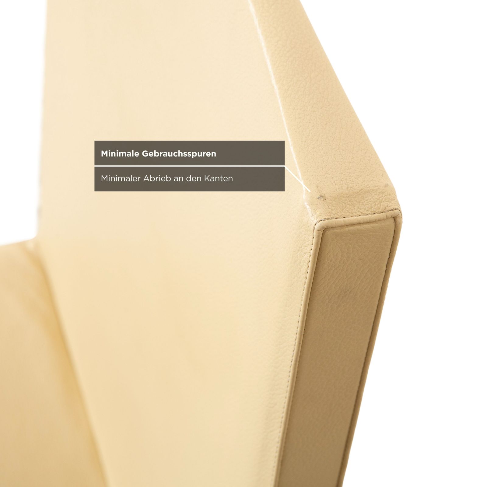 Set Of 4 Cattelan Italia Leather Chairs Cream Ivory Butter Yellow photo buy