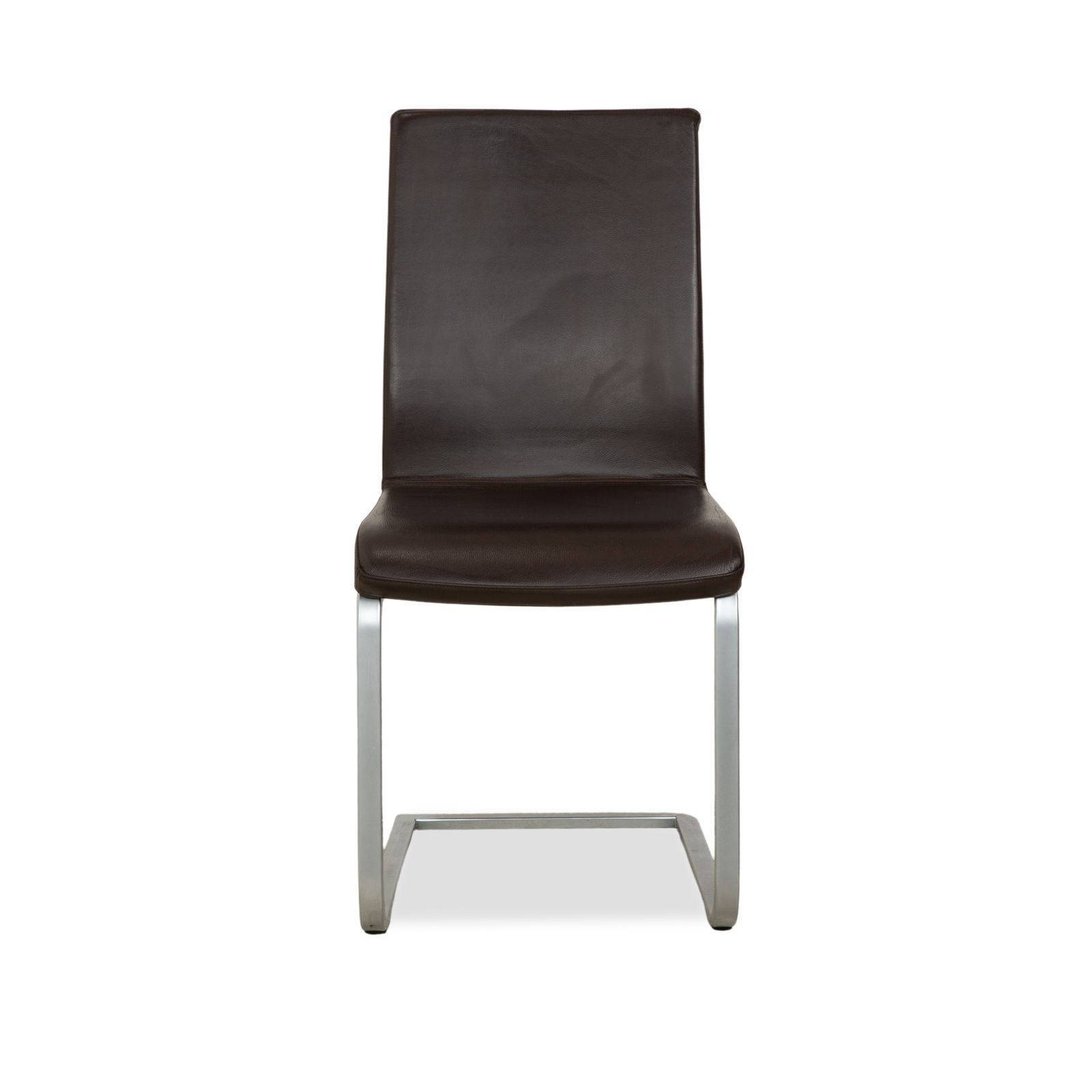 photo for sale Set Of 6 Wöstmann Leather Chairs, Dark Brown