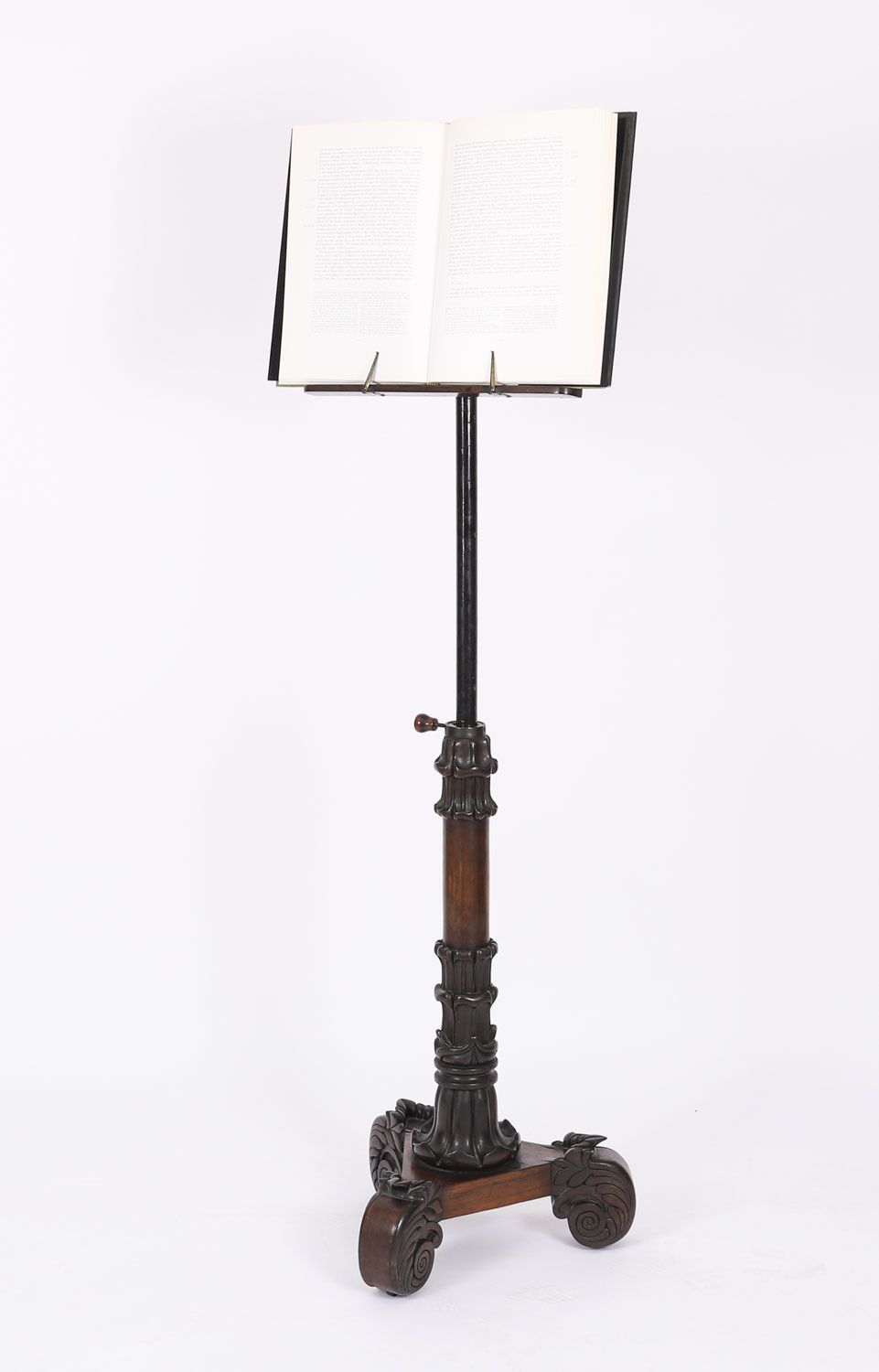 Antique William IV Gonçalo Alves Tripod Music Stand C.1830 19th Century photo furniture