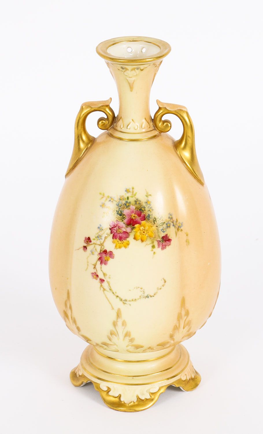 Antique Royal Worcester Ovoid Porcelain Vase Dated 1909 19th C photo buy