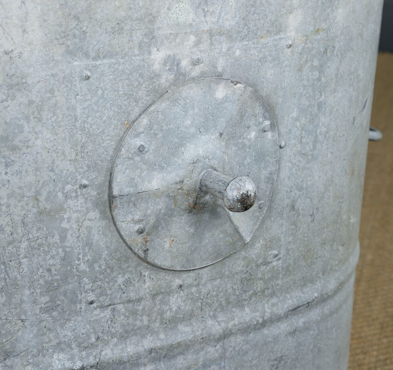 photo for sale English Galvanised Metal Log  Storage / Bin / Tub / Tree / Shrub Planter (Circa 1920)