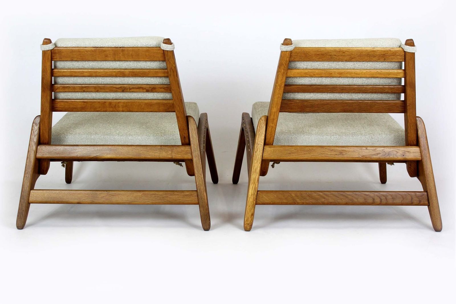 Restored Mid Century Scandinavian 'Hunting Chairs' Attributed To Uno & östen Kristiansson, 1950s, Set Of 2 photo for sale