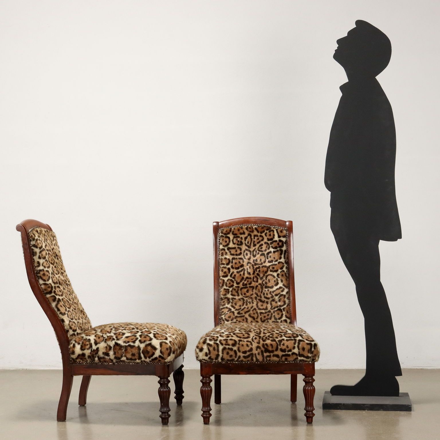 Pair Of Antique Chairs Animalier Fabric Late XIX Century photo furniture