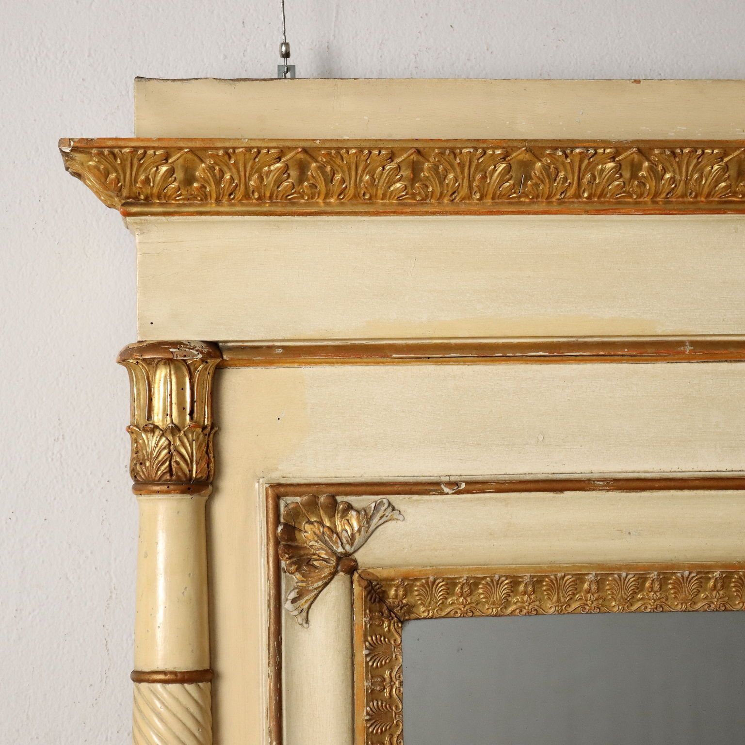 Antique Restoration Chimney Lacquered Wood Italy XIX Century photo for sale