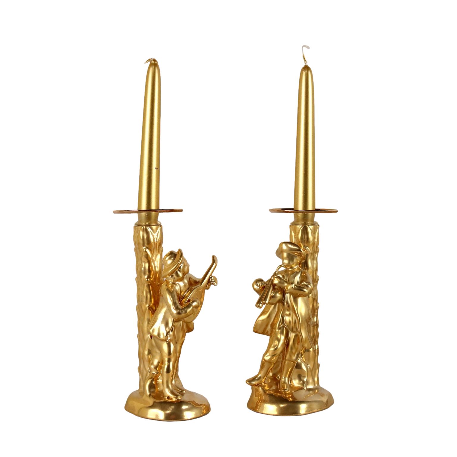 Antique Candelabra Ceramic Este Manufacture Italy XX Century