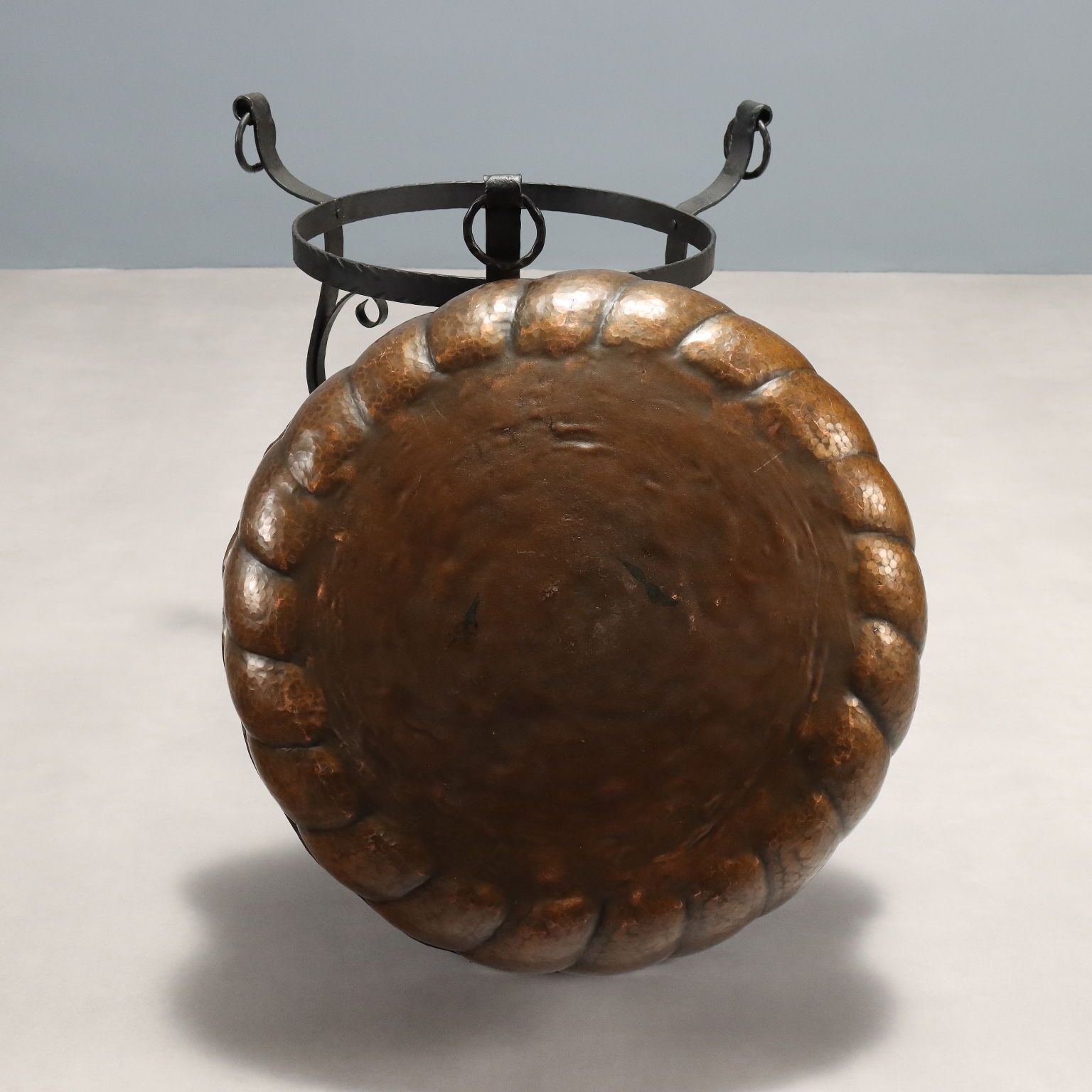 Antique Trypod Planter Wrought Iron Copper Italy XX Century photo buy