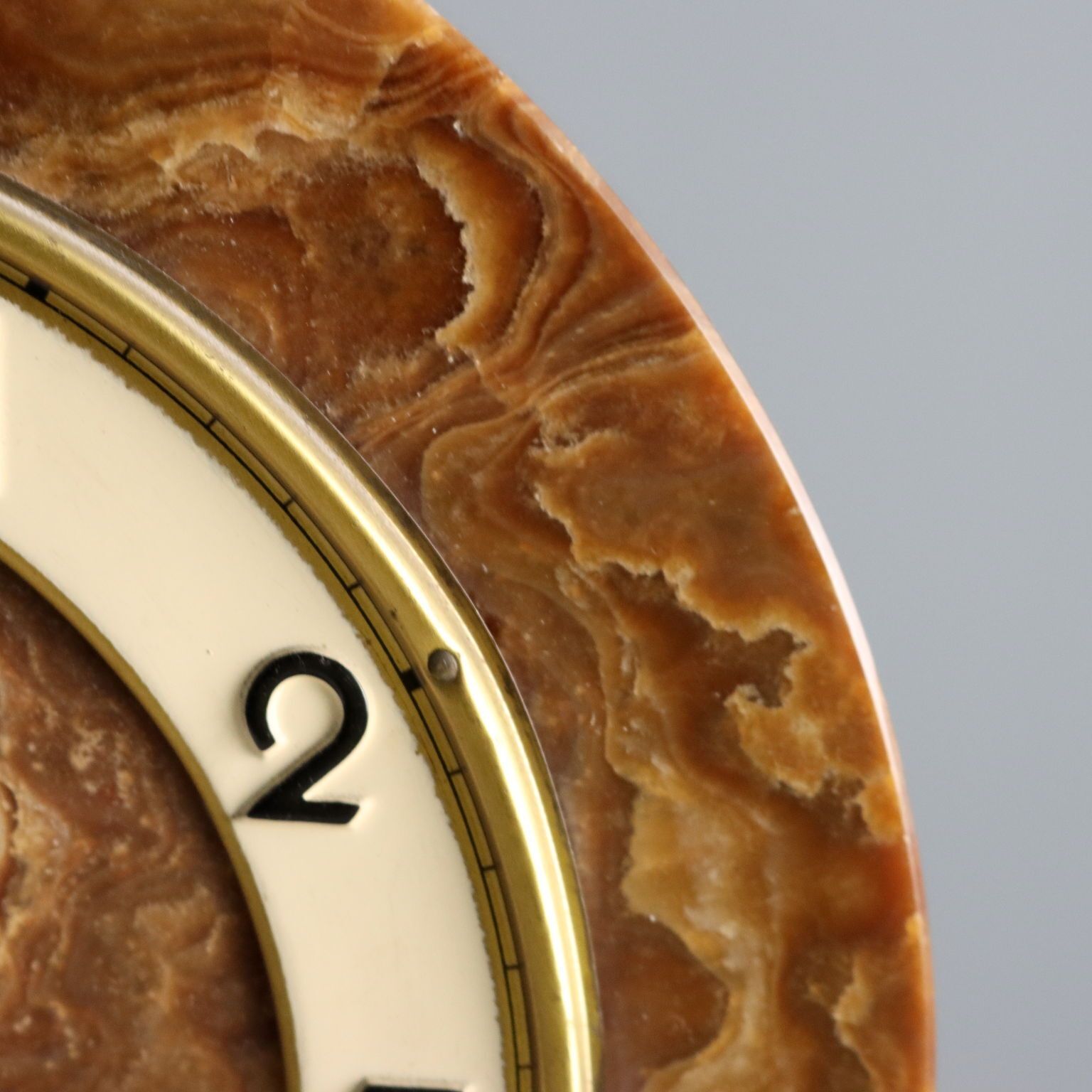 photo for sale Clock Art Deco Marble Onyx Italy 1930s 1940s
