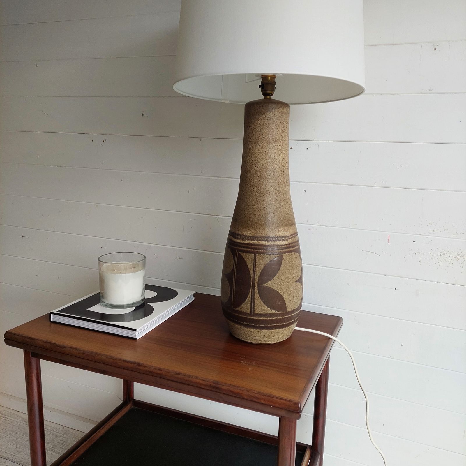 Mid Century Studio Pottery  Large Lamp Base Scandinavian Marianne Starck Stoneware  Style, 1960/70s photo vinterior