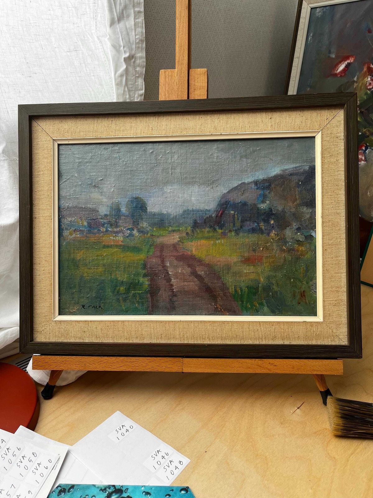 Bohuslän Landscape, 1940s, Swedish Listed Artist Ragnar Falk (1903–1977)  Oil Painting On Canvas Board photo for sale