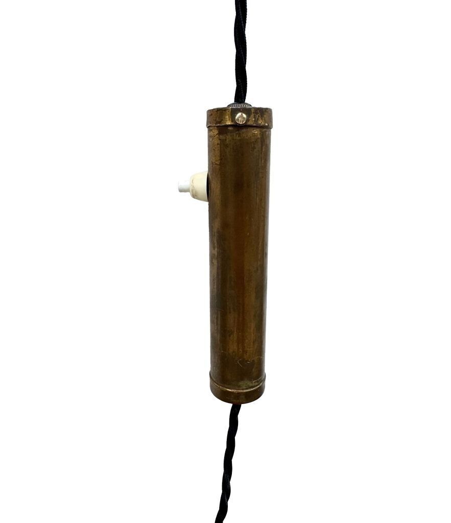 photo vinterior An Italian 1950s Stilnovo Brass Extendable Telescopic Wall Light With Green Stitched Leather Arm