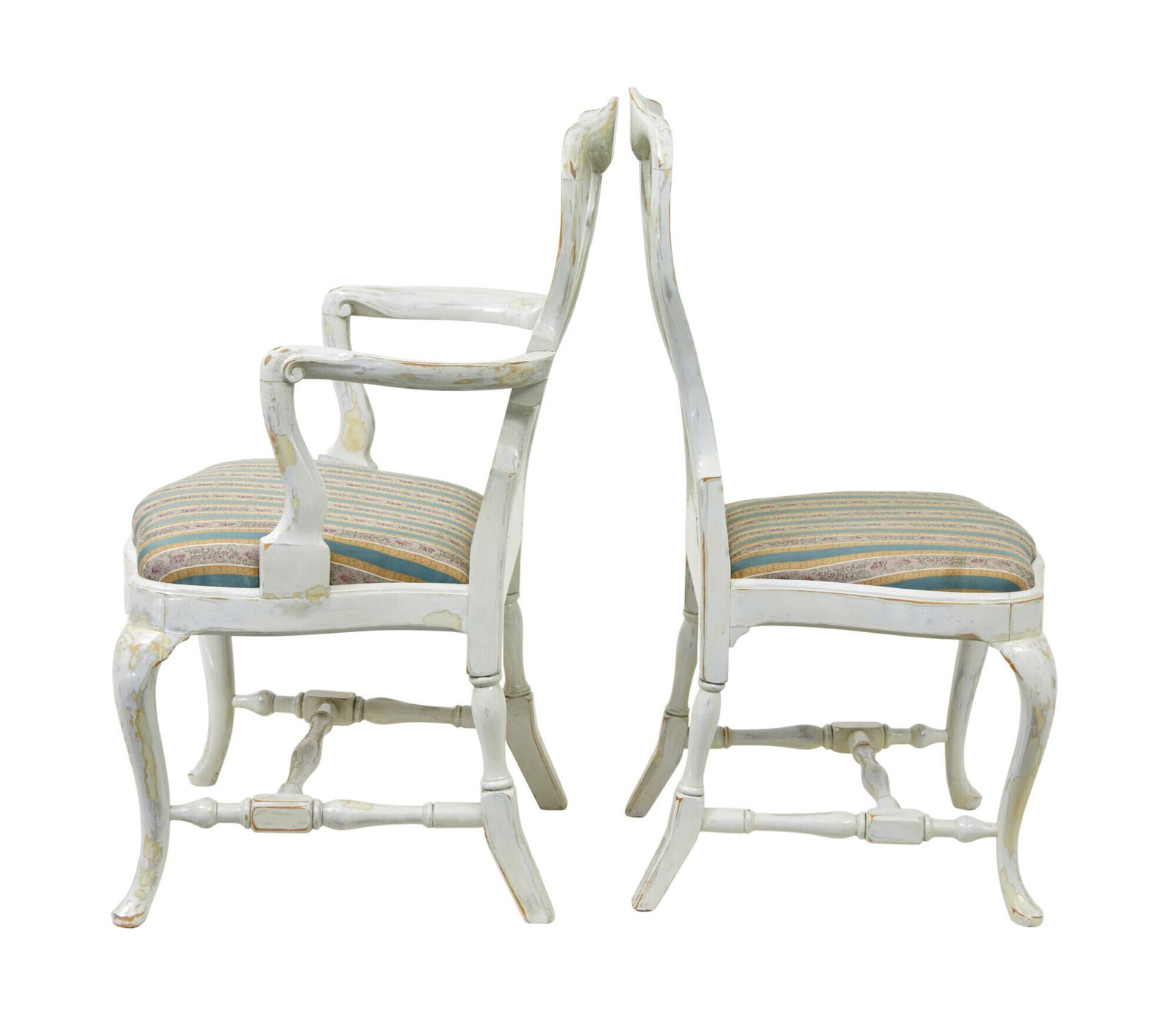 photo for sale Set Of 14 Lacquered Queen Anne Influenced Dining Chairs