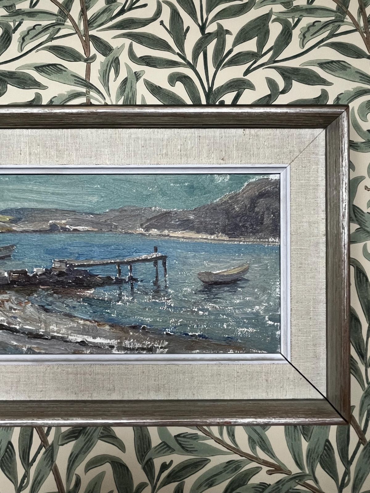 Harbor Scene,  1963,  Swedish Artist Lars Bergman, Oil Painting On Canvas Board photo vinterior