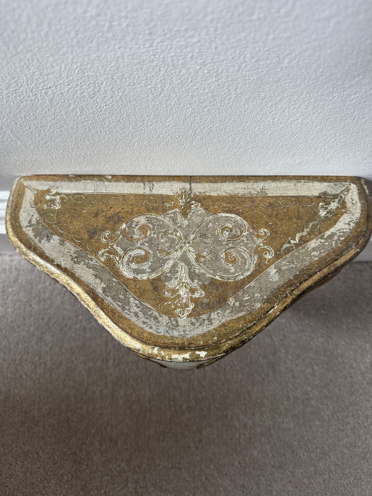 Pair Of Vintage Florentine Giltwood Brackets