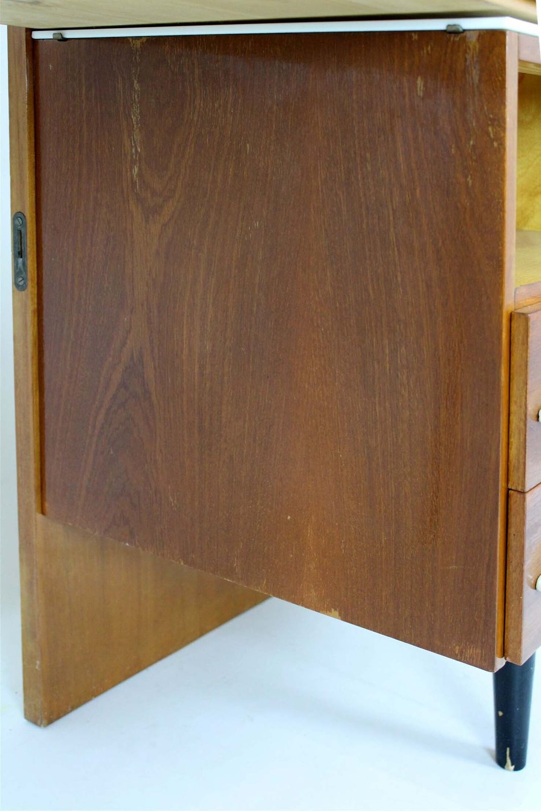 photo buy Modular Desk Set With White Glass Top By Mojmir Pozar, 1960s, Set Of 3