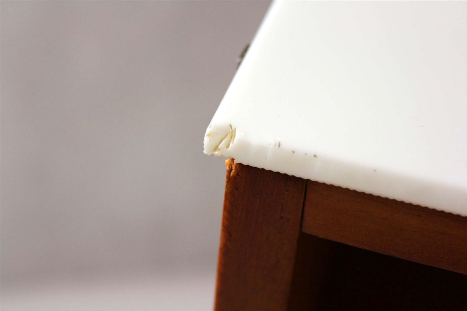 photo vintage Modular Desk Set With White Glass Top By Mojmir Pozar, 1960s, Set Of 3