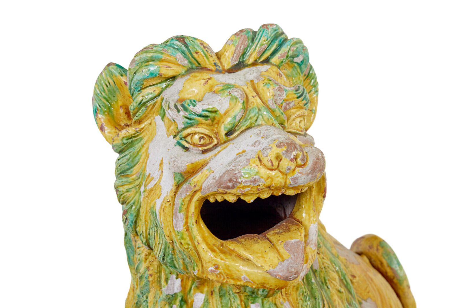 Pair Of Mid 20th Century Salt Glazed Decorative Dogs Of Fo photo vinterior