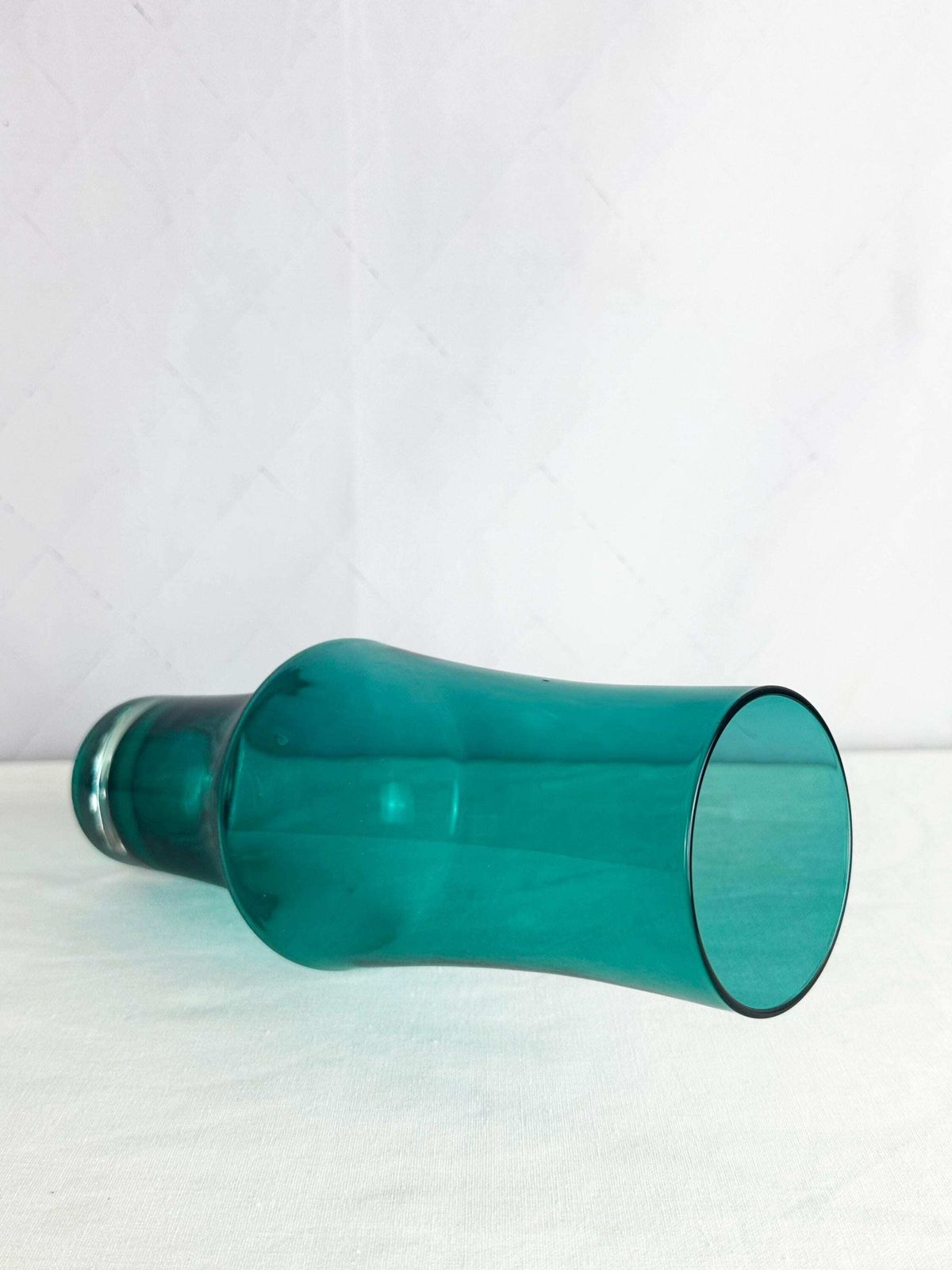 Mid Century Aqua Marine Glass Vase By Aimo Okkolin For Rihimaki, 1960s photo 165.0