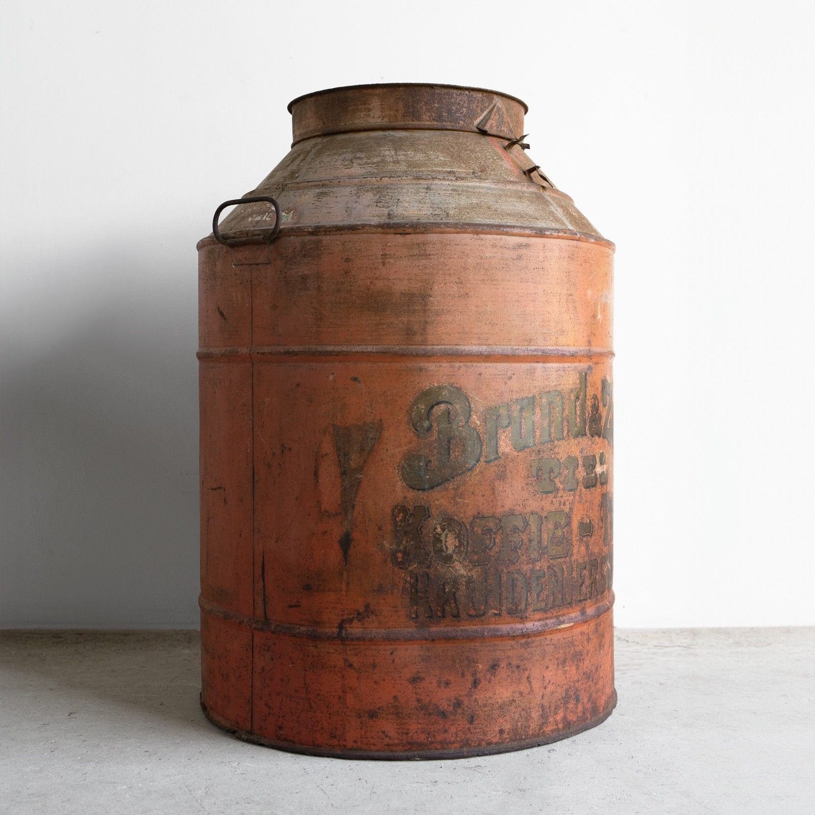 photo furniture Very Large Antique Toleware Tea/Coffee Canister In Original Paint, Dutch, 20th C