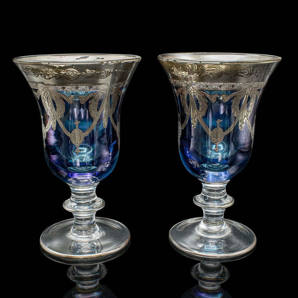 Set Of 12 Vintage Wine Goblets, Italian, Handmade, Champagne Glasses, Liqueurs photo for sale