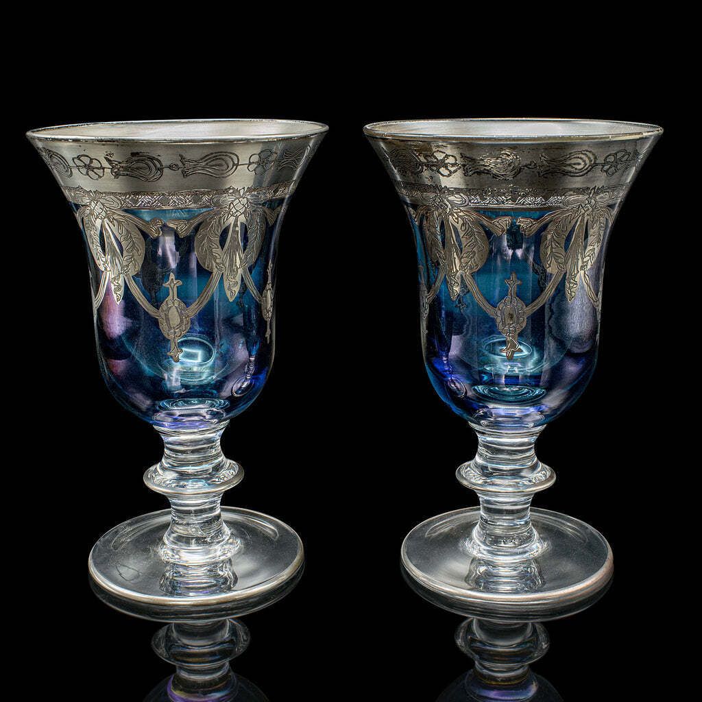 Set Of 12 Vintage Wine Goblets, Italian, Handmade, Champagne Glasses, Liqueurs photo vinterior