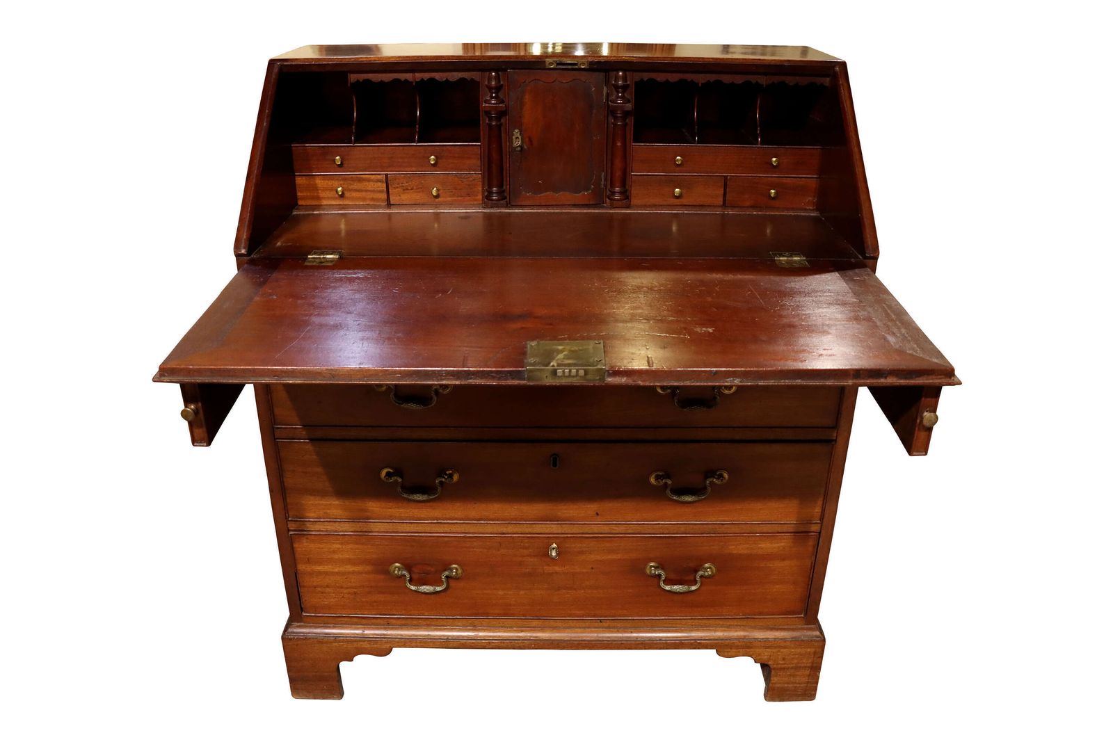 A George III Mahogany Bureau, 1700s photo for sale