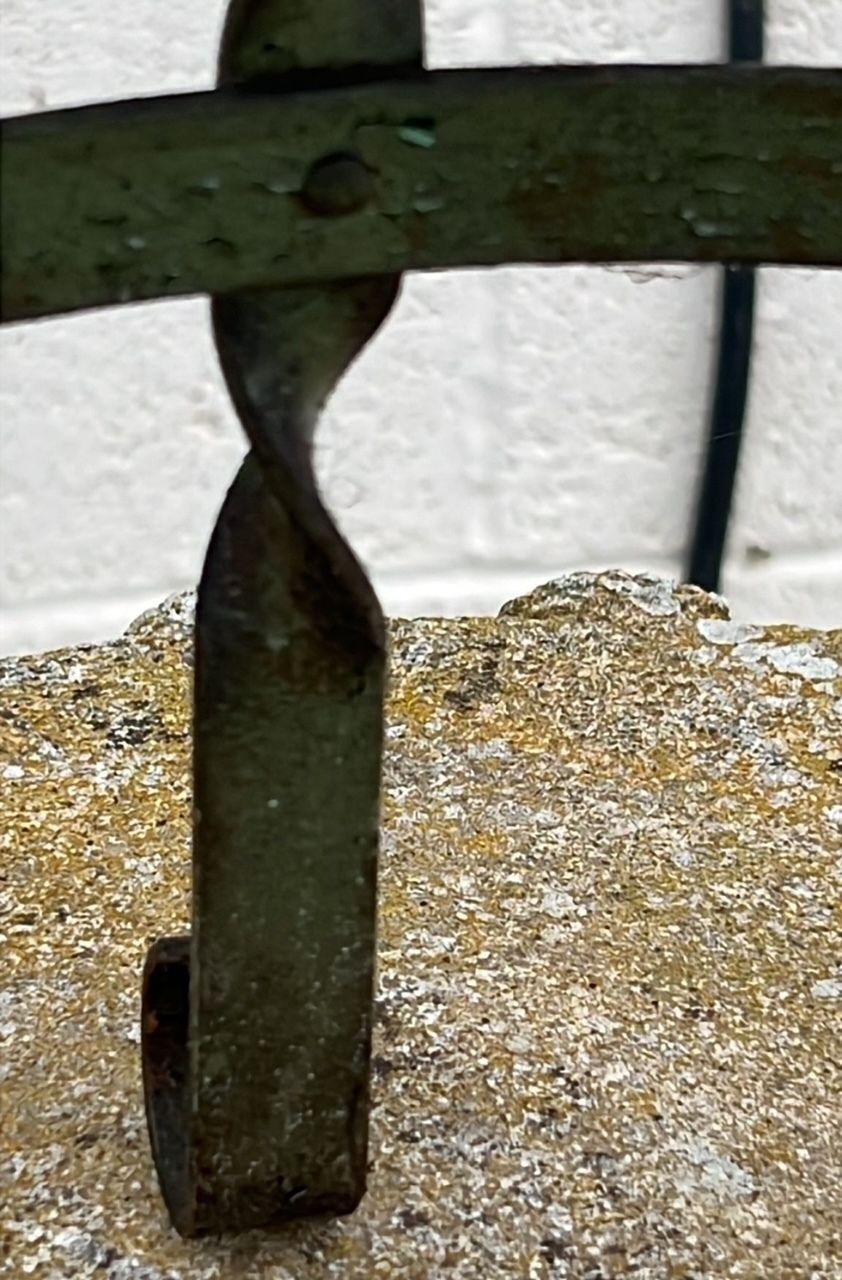 An Antique Forged Iron Round Low Table photo vinterior