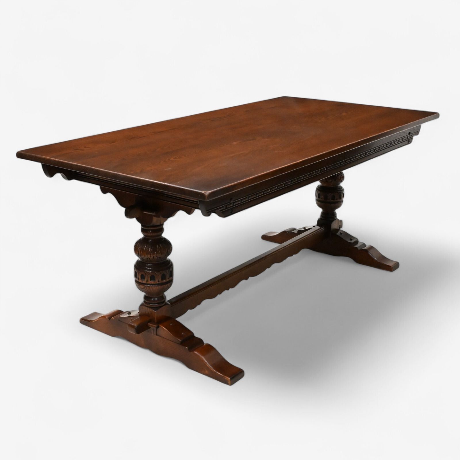 Old Charm Dining Table Solid Oak Large Seat Up To 8 Tudor Style Free Uk Delivery photo vintage