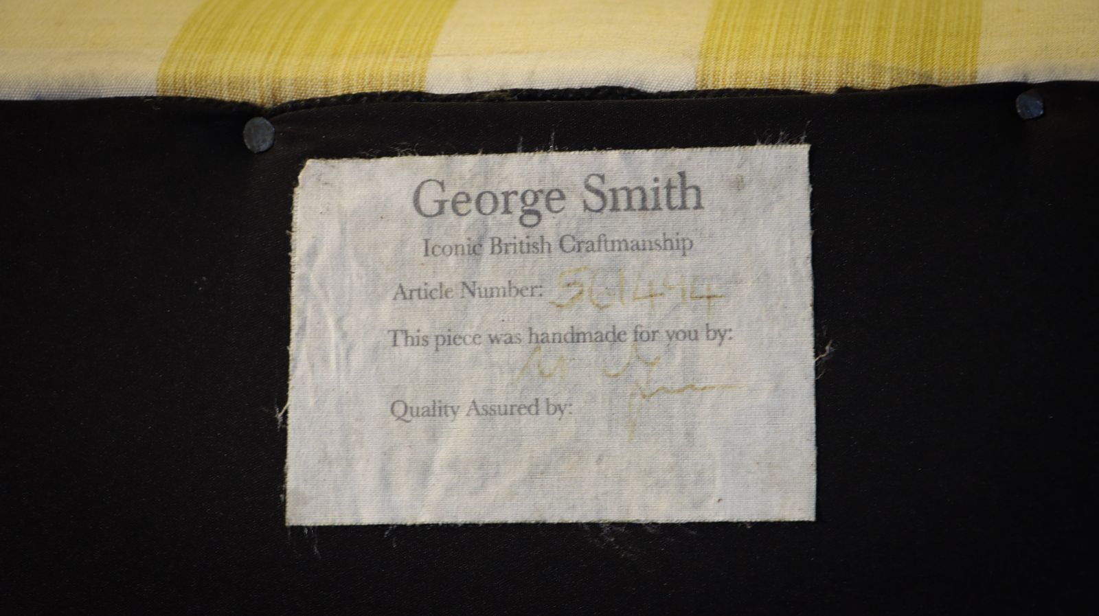 Super George Smith Standard Signature Large Armchair Sanderson Gingham Fabric 🚚 photo vinterior