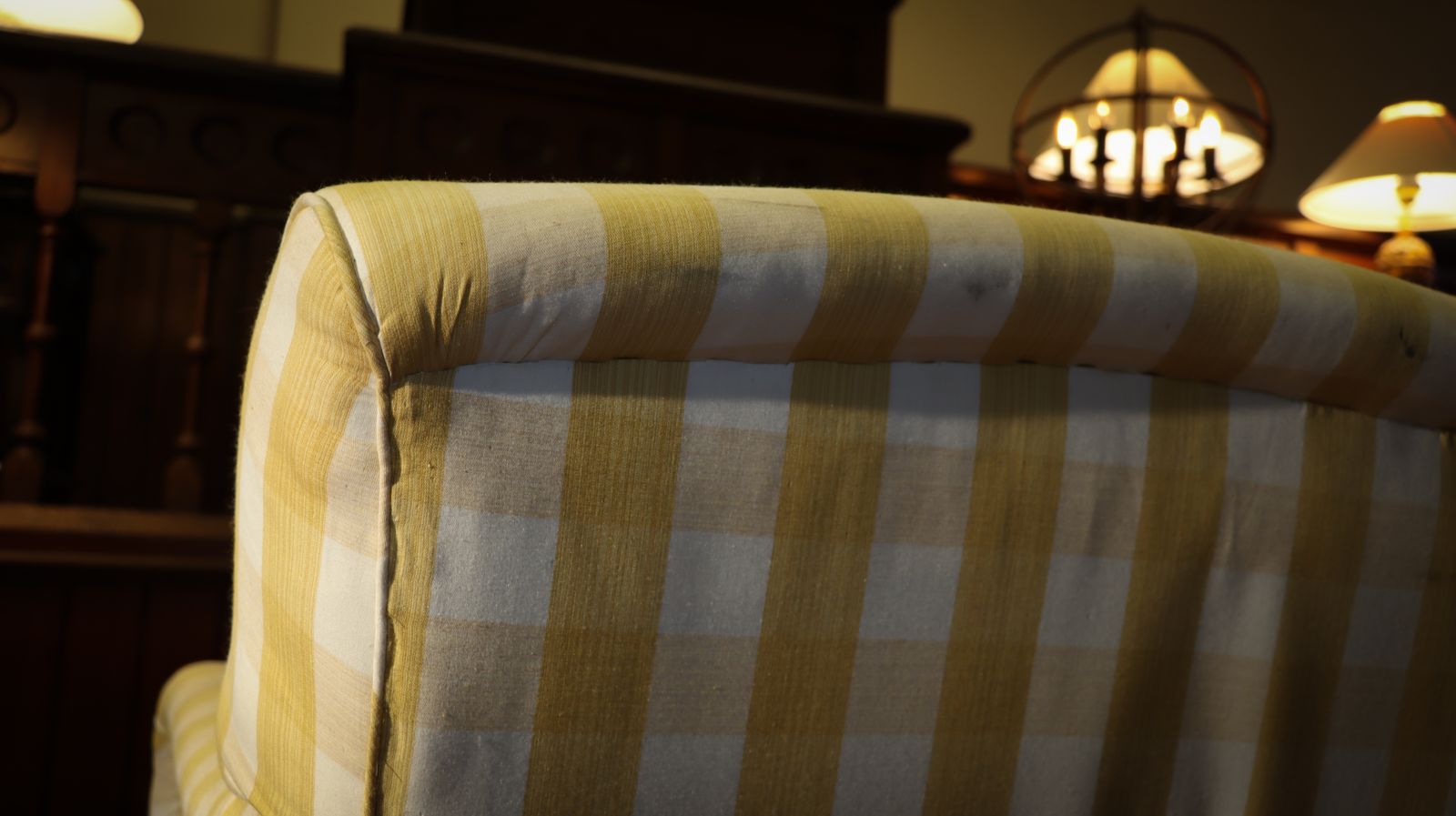 Super George Smith Standard Signature Large Armchair Sanderson Gingham Fabric 🚚 photo buy