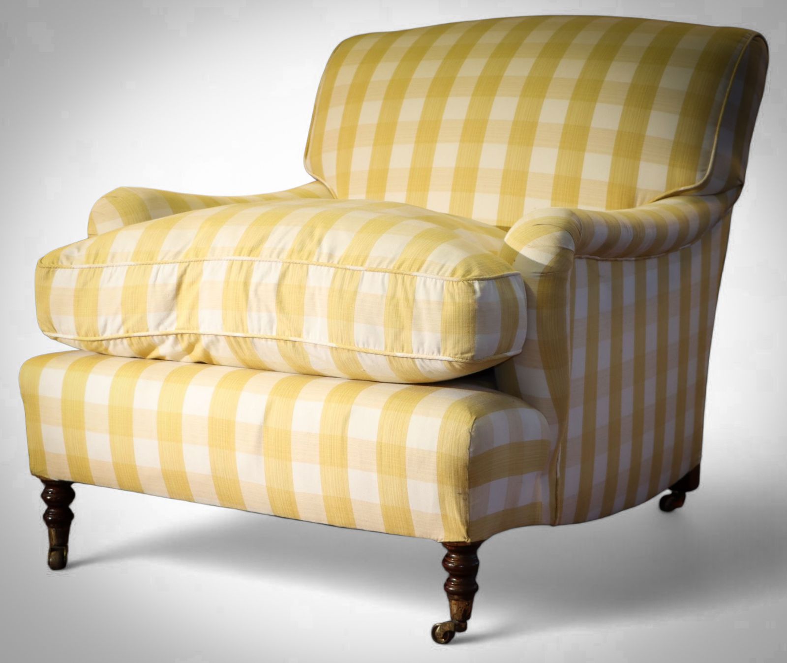 Super George Smith Standard Signature Large Armchair Sanderson Gingham Fabric 🚚 photo vintage