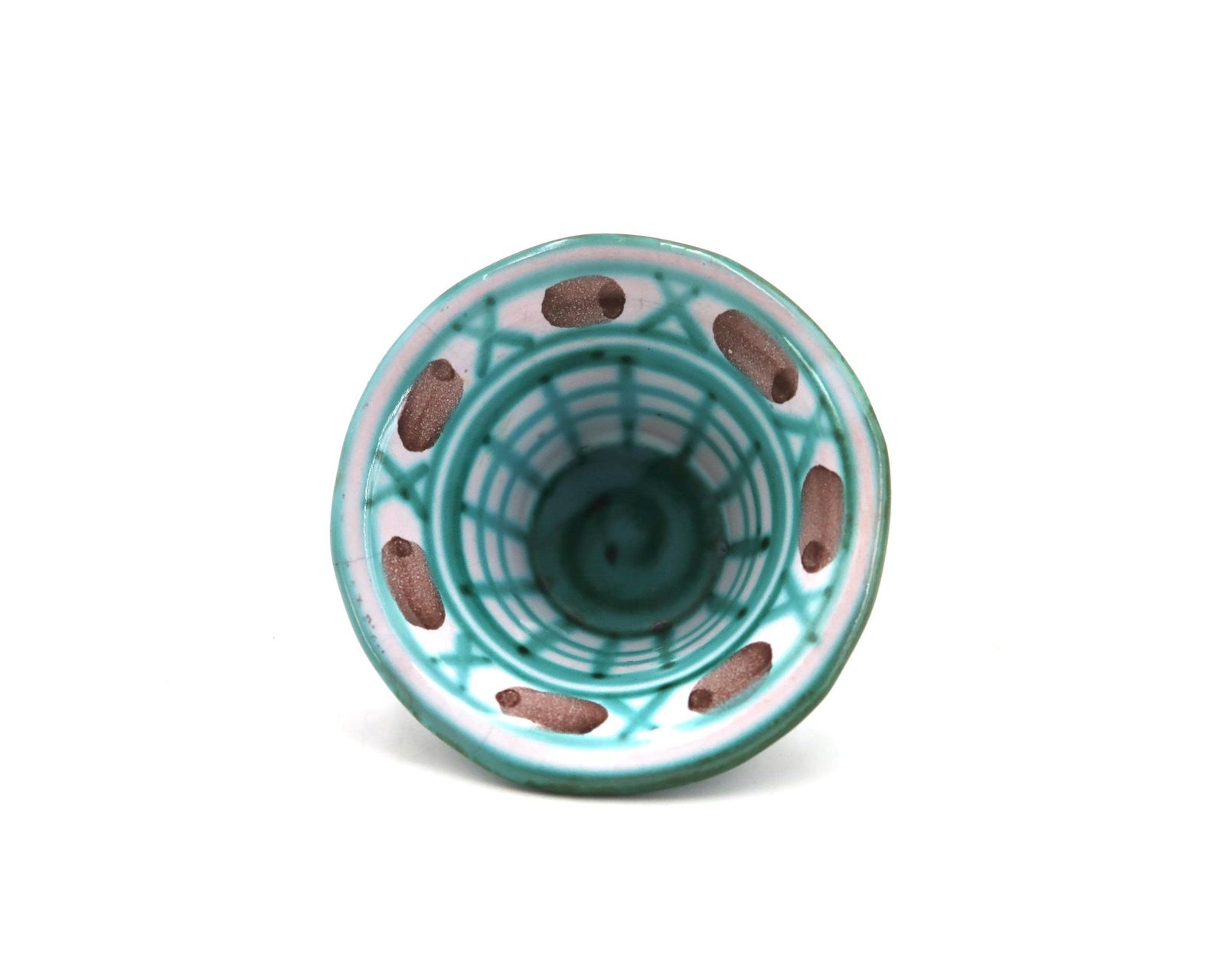 Small French Ceramic Bowl Dish By Robert Picault, Vallauris 1960s /Green, Graphic, Cactus Pot photo furniture