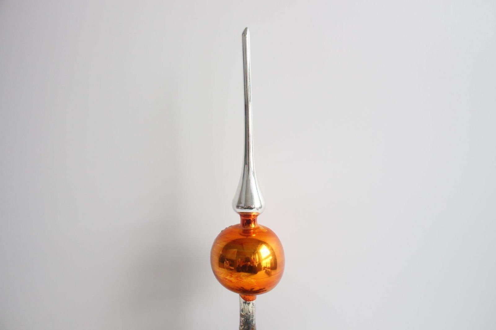 Antique Glass Christmas Ornament, Czechoslovakia, 1950s. photo for sale