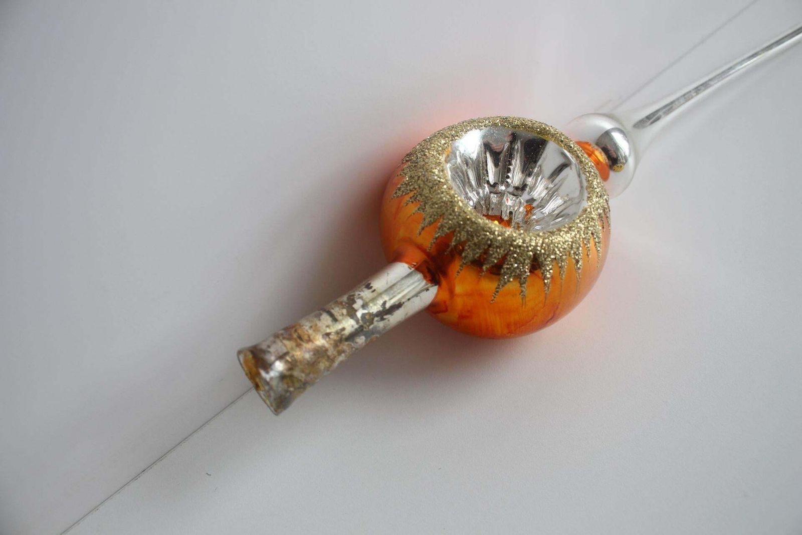 Antique Glass Christmas Ornament, Czechoslovakia, 1950s. photo buy