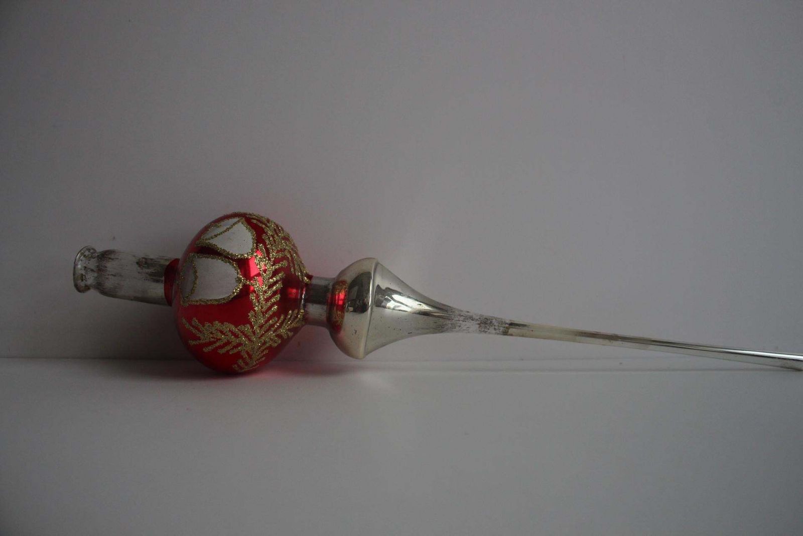 Antique Glass Christmas Ornament, Czechoslovakia, 1950s. photo vinterior