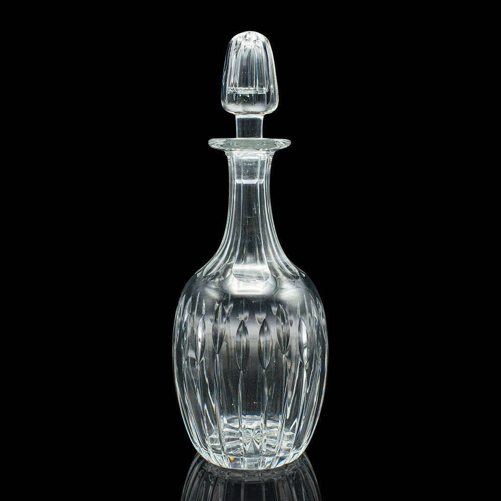 Vintage Port Decanter, English, Cut Glass, Liqueur, Spirit Vessel, Circa 1950 photo Home Decor