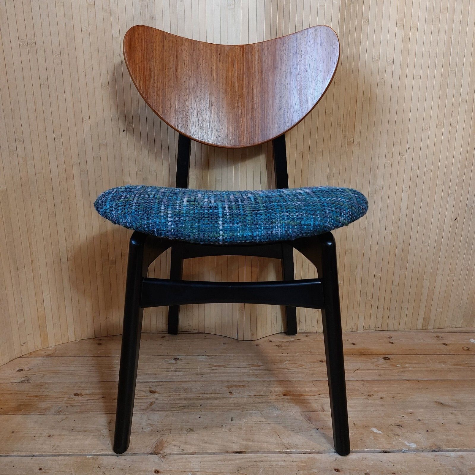 Fab Set Of 4 Vintage G Plan Butterfly Dining Chairs Restored Reupholstered Blue photo vintage