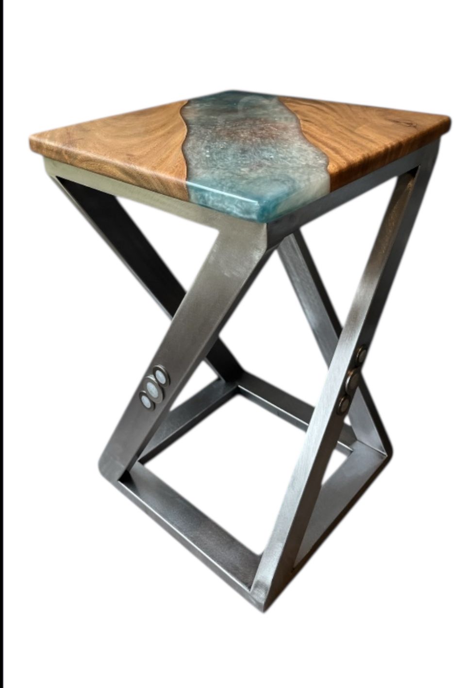Handcrafted Wild Mango Wood With High Quality Epoxy Resin   Side/Coffee Table Unique Design photo furniture