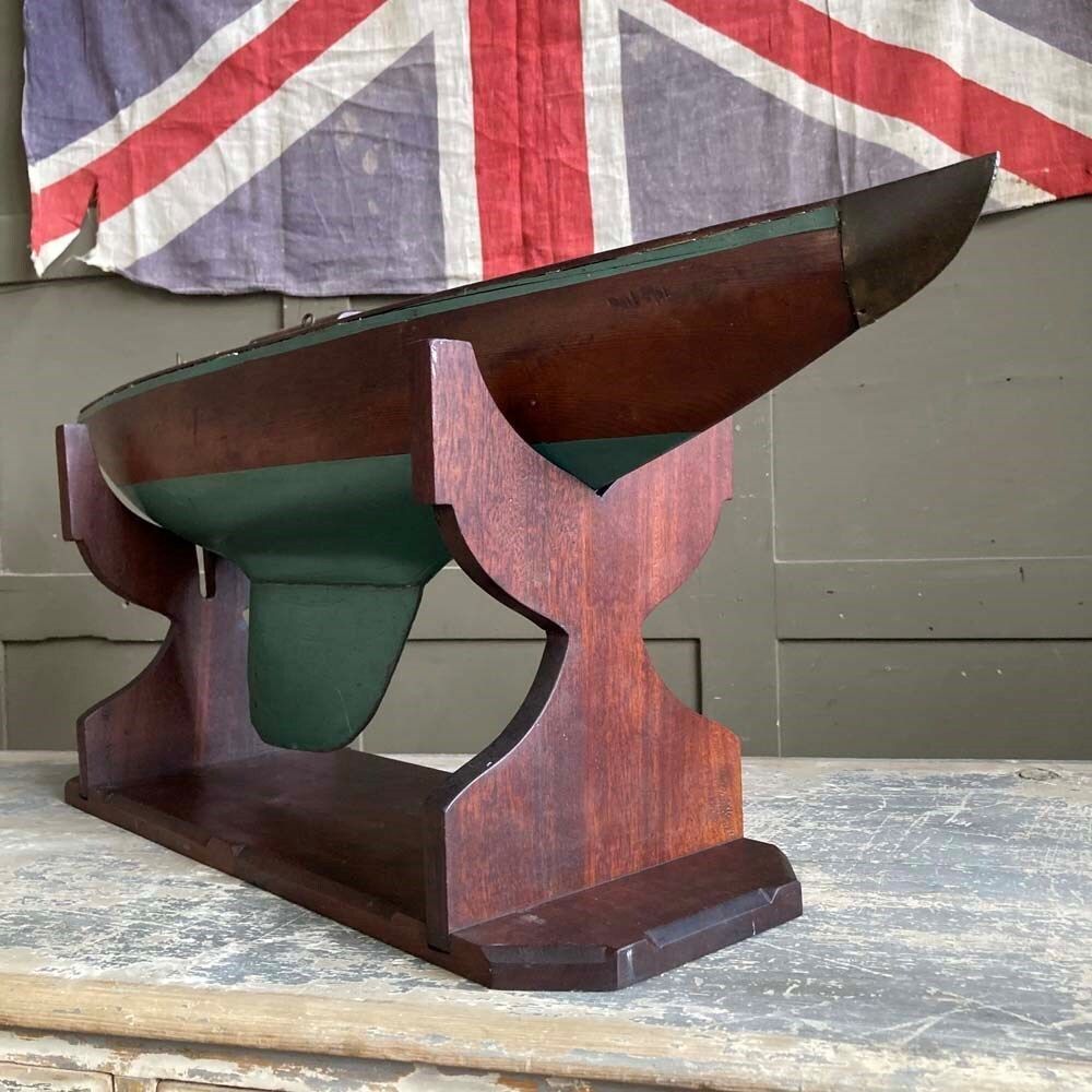 Antique Pond Yacht Hull (Green) photo Home Decor