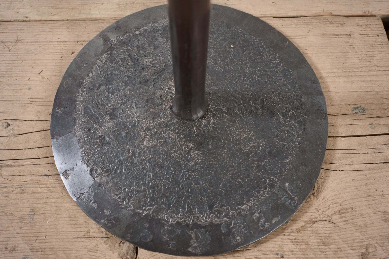 The 'Brokkr' Forged Steel Martini Table With Quartzite Top photo vintage